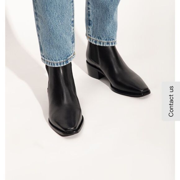 Tory Burch Chelsea Classic Ankle Boots/Dust Bag Black Nappa Leather 8.5 NWT - Picture 1 of 8
